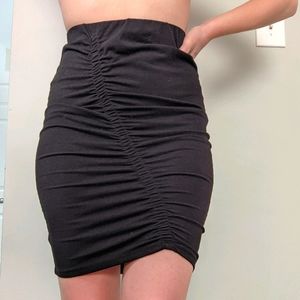 Black knit pencil skirt